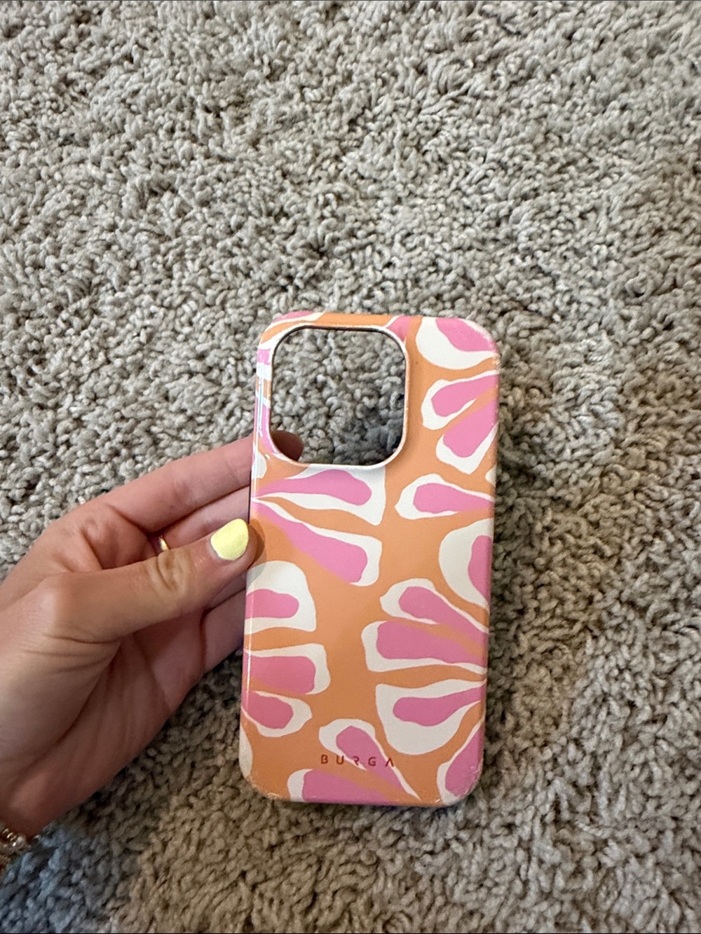 Burga Pink & Peach Abstract Print Phone Case
